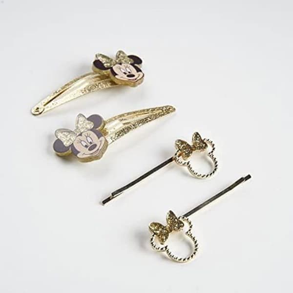 Håraccessoarer - Cerda - Minnie Gold - Clips x4