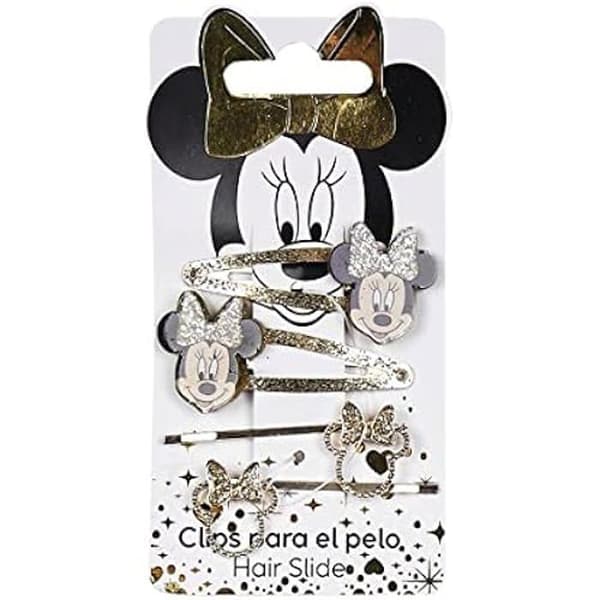 Håraccessoarer - Cerda - Minnie Gold - Clips x4