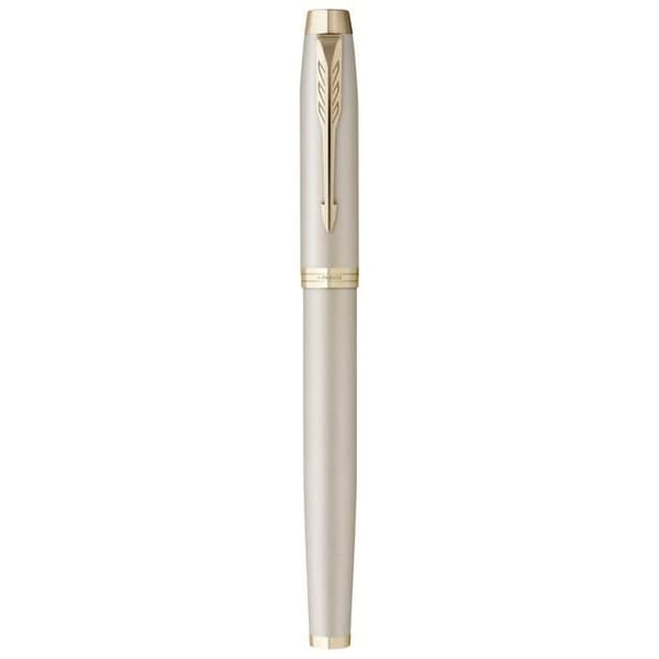 Parker IM Monokrom reservoarpenna - Champagne - Medium Spets - Blått bläck - Presentförpackning