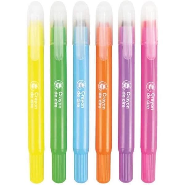 Neonfärgade vaxkritor (6 färger) Skrivritning Filtpenna Creative Pen