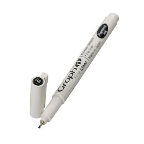 Fineliner - Graph'It - 0,8 mm - Svart - Såld styckvis - För vuxna och barn från 6 år