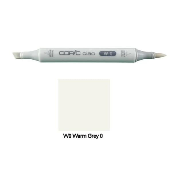 Copic Ciao filtpenna med dubbelspets - W0 Warm Grey 0