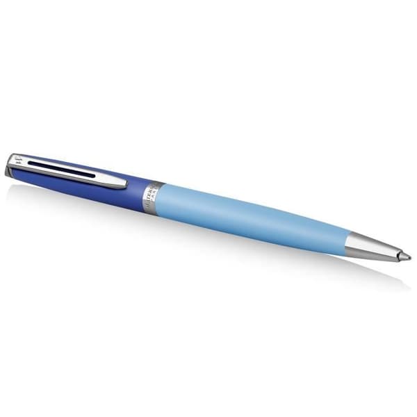 Waterman Hemisphere kulspetspenna, blå lack, palladiumfinish, svart refill medium spets, presentförpackning