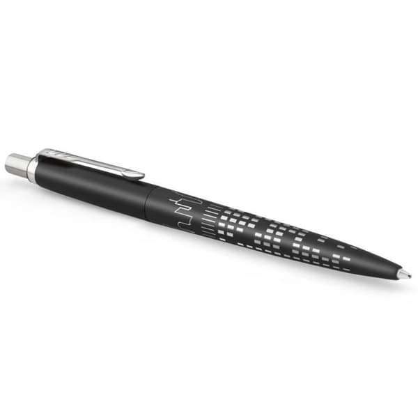 Parker Jotter Special Edition New York Kulspetspenna, Black Satin Body, NYC Towers Design, Medium Point, Blue Ink, Presentbox
