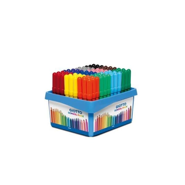 Markörer - Giotto - Turbo Maxi - Paket om 108 - Bred spets 5,5 mm - Tvättbar med vatten
