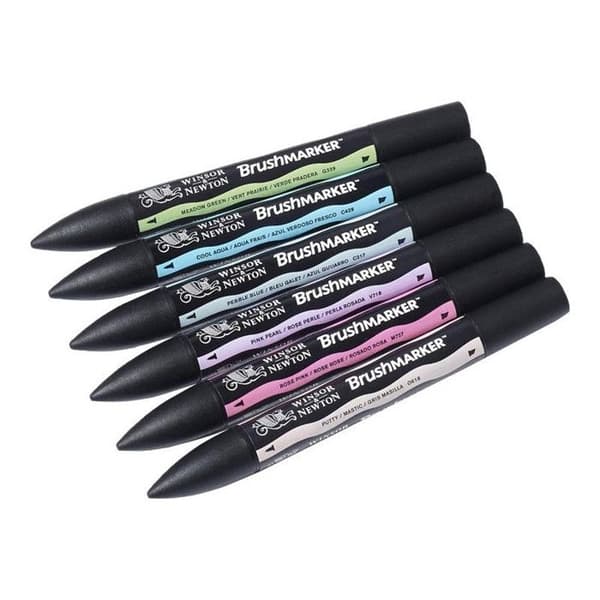 Feutrar - Promarker - 6 pastellfärger - Winsor och Newton - Ritning - Illustration