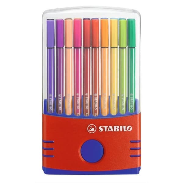 Färgpennor - STABILO - Penna 68 - Paket om 20 - Medium spets 1,0 mm - Luktfritt bläck