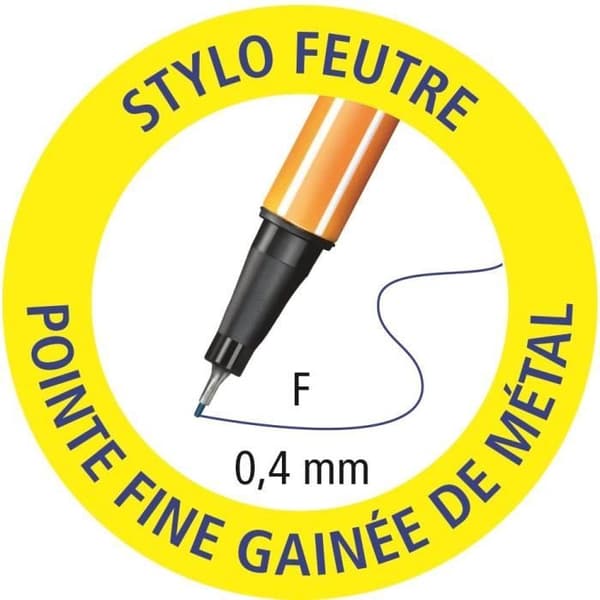 Filtpenna - STABILO - punkt 88 Mini - 12 stycken - Fin spets - Diverse färger