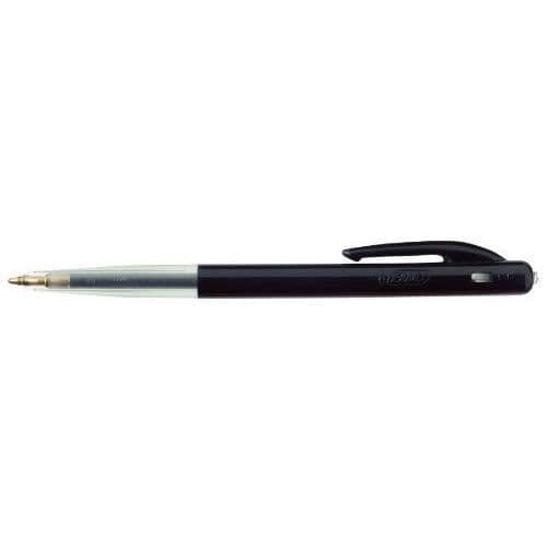 Kulspetspennor - BIC - M10 clic - Förpackning om 50 - 0,4 mm - Färg Svart