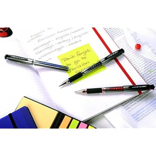 Uni-Ball Signo Broad Kulspetspenna - Broad Point - Black Gel Ink - Paket med 12