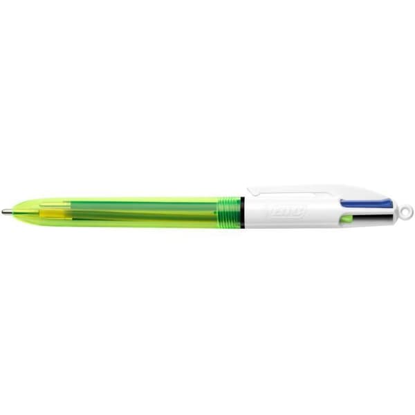 Kulspetspennor - BIC - Box med 12 - 4 färger - Genomskinlig design