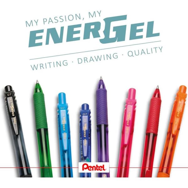 Flytande gel bläckrulle EnerGel-X BL107 - PENTEL - Orange - Fin - Nej