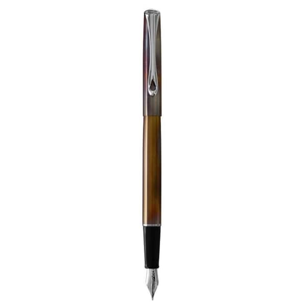 Diplomat reservoarpenna Traveller Fin flame 15 cm rostfritt stål brun