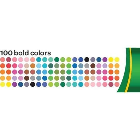 Markörer - Crayola - 100 stycken - Super-tip - Flerfärgad - För barn från 3 år