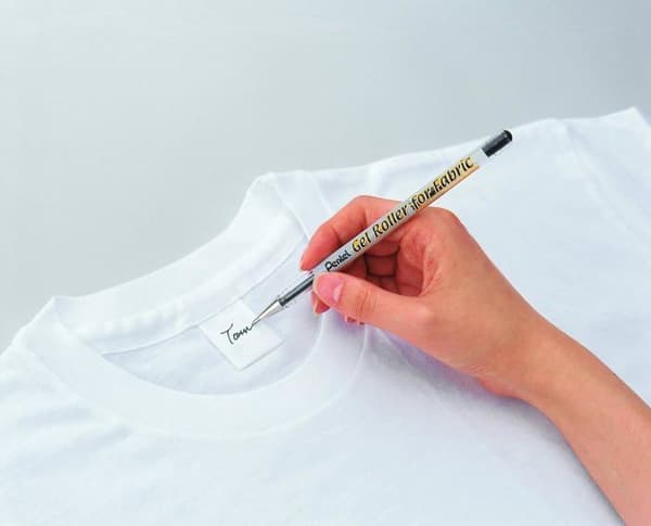Penna - pennset - Pentel refill - PTS - Startpaket med 15 tygpennor och permanent gelrulle för tyger