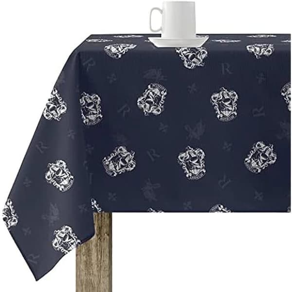 RESINERAD MANTEL - BL BELUM - RAVENCLAW SHIELD - ANTIMANCHAS - TACTO PLASTIFICADO - SVART/BLÅ