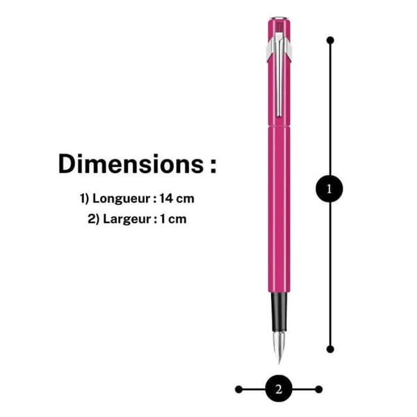 CARAN D'ACHE Reservoarpenna 849 FLUO LINE, rosa 0,000000 Svart