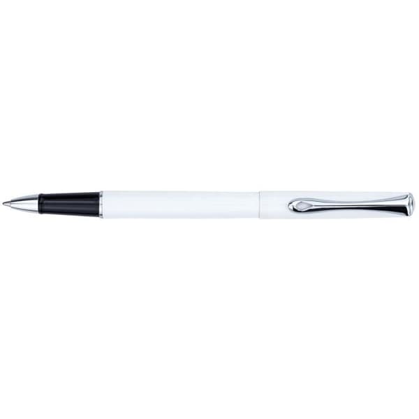 Diplomat rullpenna Traveller medium 15 cm rostfritt stål vit 2 delar