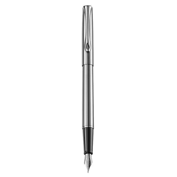 Diplomat stylo-plume Traveller 12 x 3 cm rostfritt stål/kromat silver medium