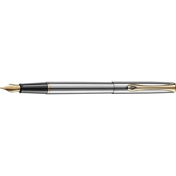Diplomat stylo-plume Traveller rostfritt stål silver/guld medel