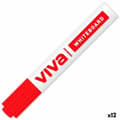 Miniatyrbillede 1 af 2: Whiteboard marker Molin Viva Red (12 Units)