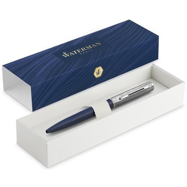 Waterman Allure Deluxe blå kulspetspenna, medelspets blå refill, presentförpackning