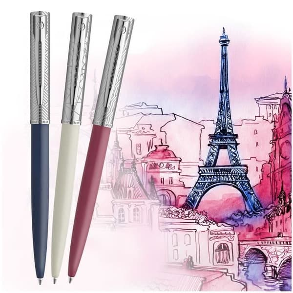 Waterman Allure Deluxe blå kulspetspenna, medelspets blå refill, presentförpackning