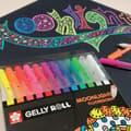 Miniatyrbild 2 av 3: Set med 12 gelpennor - SAKURA - Gelly Roll Moonlight - Fluorescerande - Glittrig - Fin spets