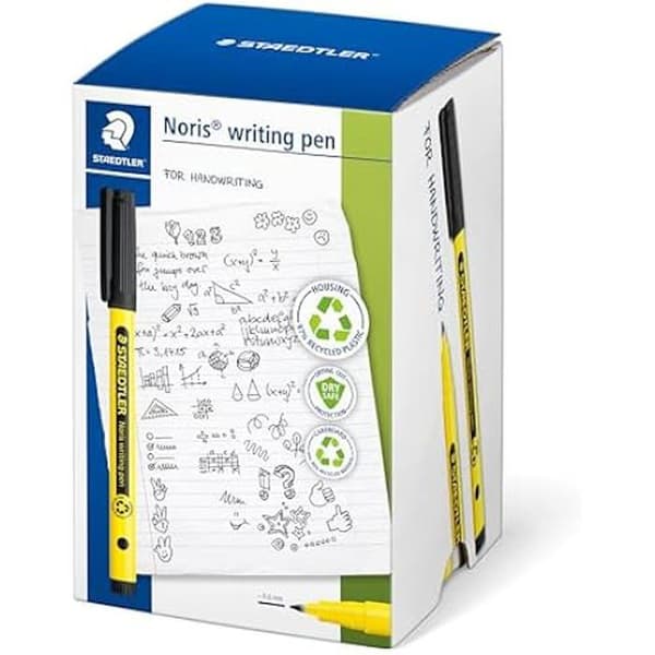 Filtpenna - STAEDTLER - Noris 307 - Paket med 50 - Spets 0,6 mm - 97% återvunnen plast - Svart