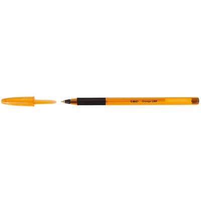 BIC Pen - Orange - Grip - Fin spets - Svart