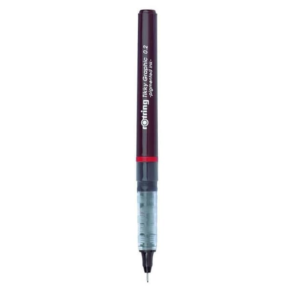 rOtring Tikky Graphic fineliner 0,20 mm, svart bläck
