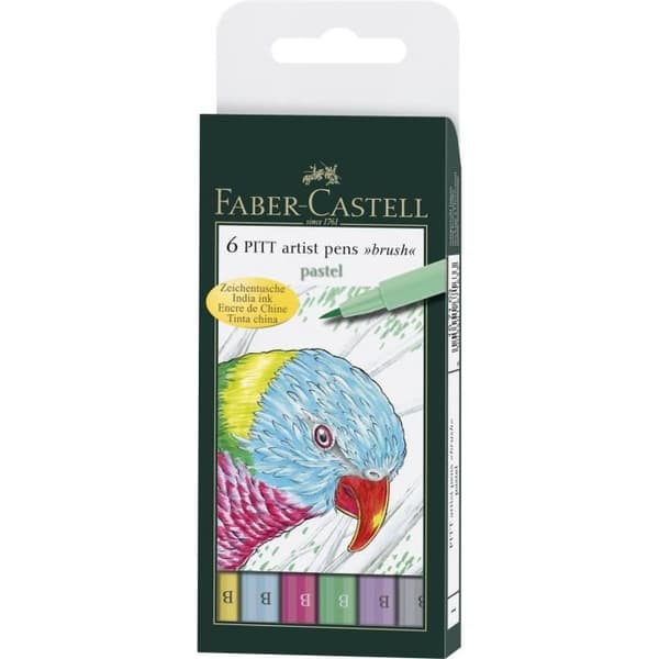 FABER-CASTELL Fodral 6 Pitt Pastell Markers