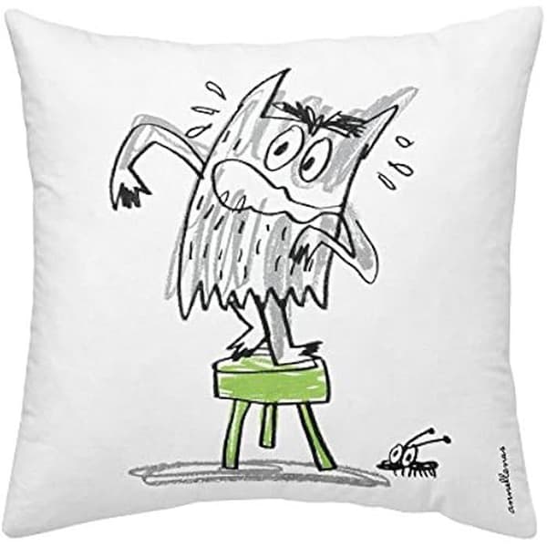 Bomullskudde 50x50cm modell Miedos av Anna Llenas på spanska - BL Belum