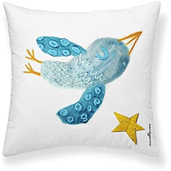 Kuddfodral i 100% bomull 50x50cm modell OCELL ESTEL av Anna Llenas - BL BELUM