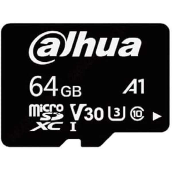 DAHUA 64GB INKOMSTNIVÅ VIDEOÖVERVAKNING MICROSD-KORT LÄSHASTIGHET UPP TILL 100 MB/S SKRIVHASTIGHET UPP TILL 40 MB/S HASTIGHET KLASS C10 U3 V30