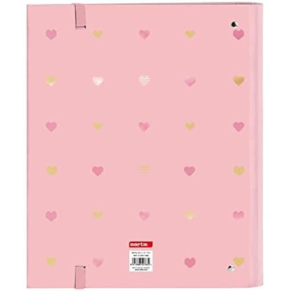 Glow Lab Hearts Rose ringpärm (27 x 32 x 3,5 cm) - GLOWLAB - Hearts Rose - 27 x 32 x 3,5 cm - Rosa