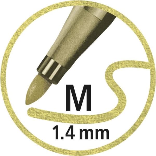 STABILO Metalllåda med 6 metallmarkörer - Pen 68 metallic
