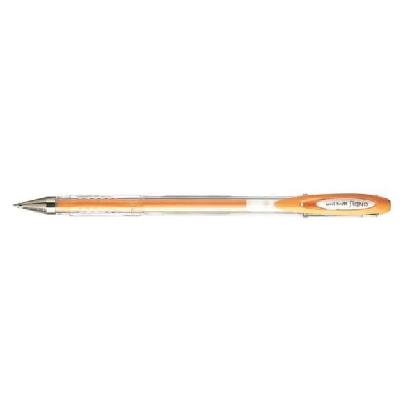 Gelbläckrulle - UNIBALL - Signo UM120AC - Medium Tip - Pastell Orange - Super INK bläck