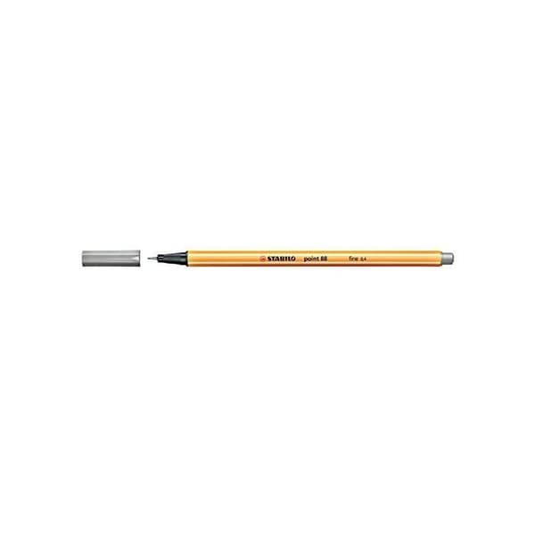 Stylo-Feutre - POINT 88 - Fin spets 0,4 mm - Mörkgrå - Skrivlängd 1000 m - Ventilerad caps
