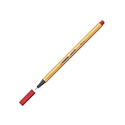 Stylo-Feutre - POINT 88 - Röd - Fin spets 0,4 mm - Skrivlängd 1000 m - Ventilerad capuchong