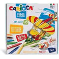 Miniatyrbild 1 av 2: Marker set - CARIOCA - Pop-Up Jet Junior - 10 super wash markers - Double tip - Fine and medium