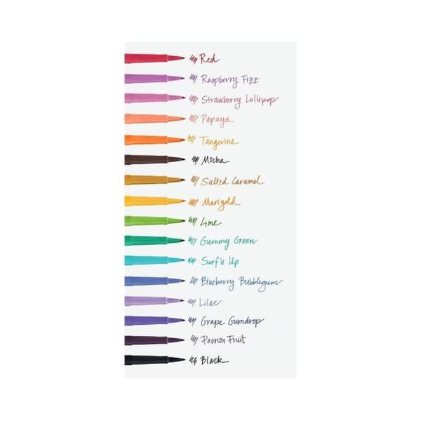 Paper Mate Flair Original - 16 markörer - Diverse färger - medium spets 0,7 mm - i påse