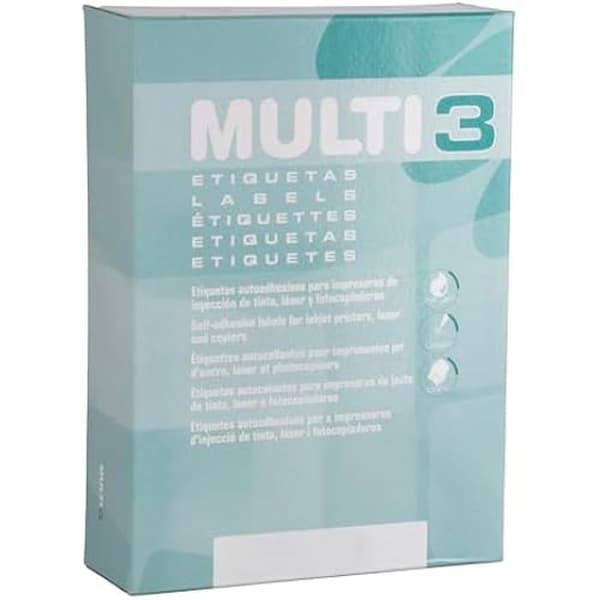Självhäftande etiketter - Multi3 - DIN A-4 105 x 148 mm - Box med 500 ark - Referens 10531