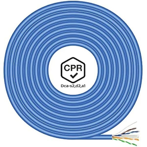Nätverkskabel RJ45 Cat.6 UTP - AISENS - A135-0662 - 100m - Dca styv - AWG24 - Blå
