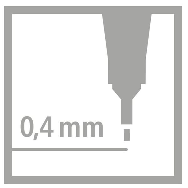 Stylos Feutre Point 88 - STABILO - Förpackning med 10 - Blandade färger - Gelbläck - Fin spets