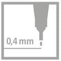 Miniatyrbild 6 av 6: Stylos Feutre Point 88 - STABILO - Förpackning med 10 - Blandade färger - Gelbläck - Fin spets