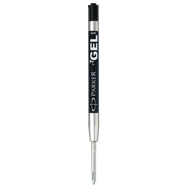 PARKER gel kulspets refill, medium spets, svart, blister X 1