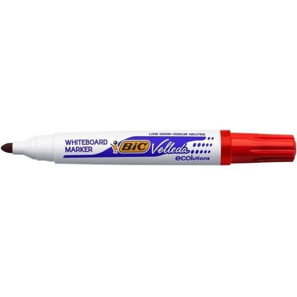 BIC® - Box med Velleda® raderbara markörer BIC® Velleda® 1701 ECOlutions® x 12 - Rött bläck