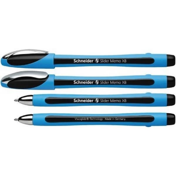 Kulspetspenna - Slider - Memo XB - Paket med 10 - Svart färg - Medium spets - Ej påfyllningsbar