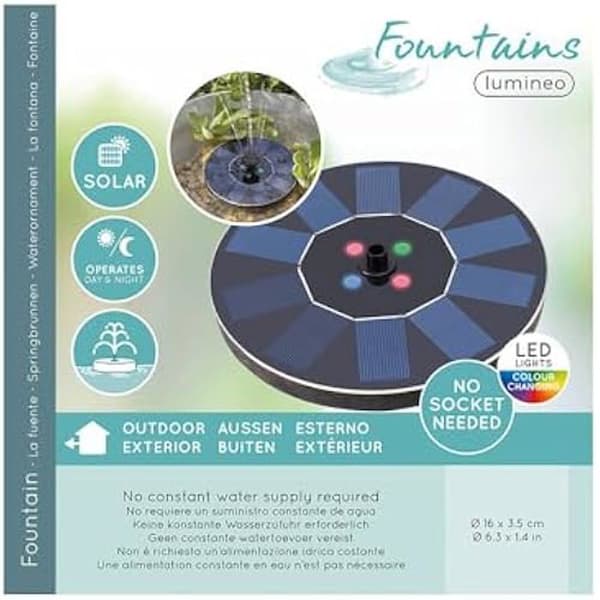 Trädgårdsfontän i plast - EDM - LUMINEO FOUNTAIN OUTDOOR - 893035 - EDM 83867